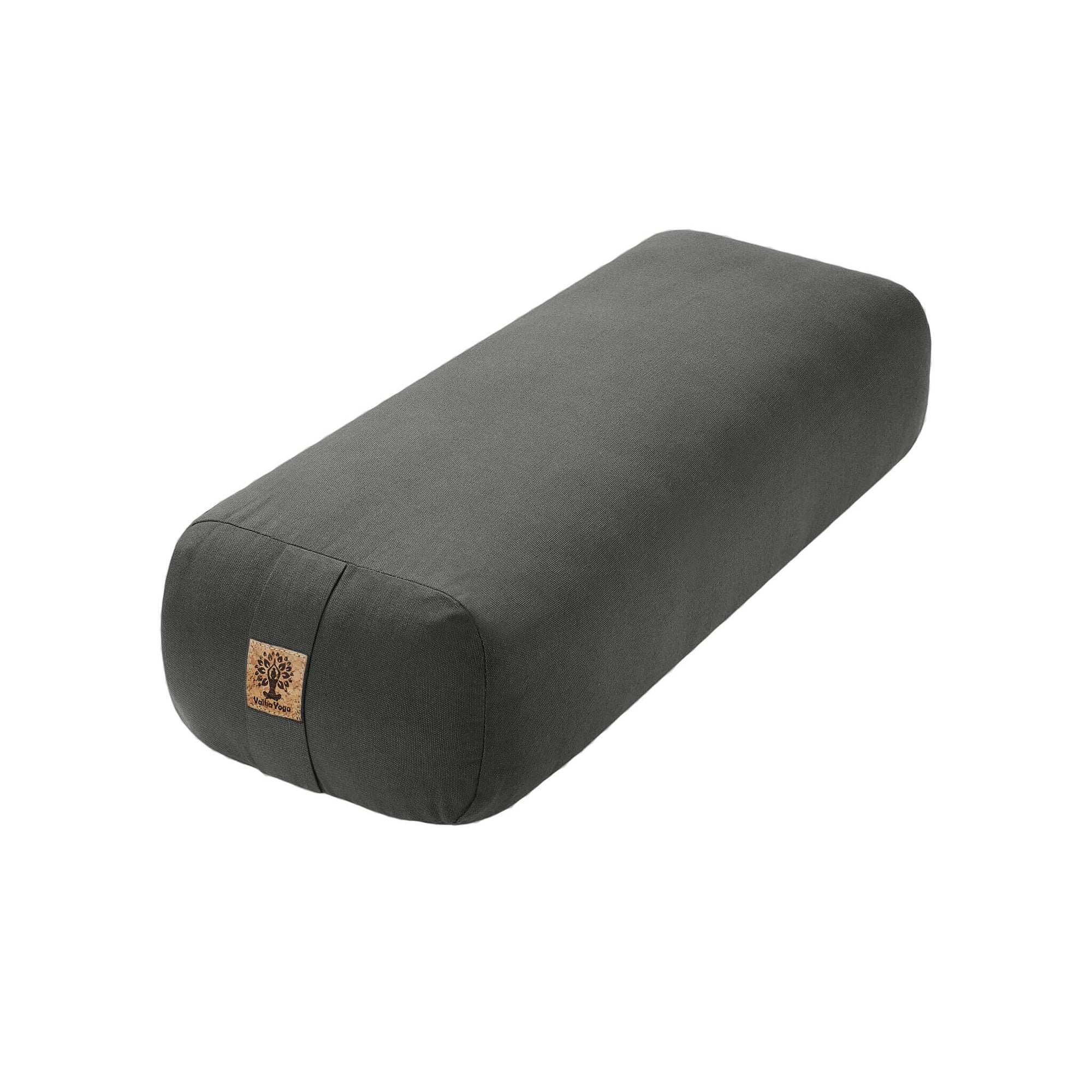 Rectangular yoga bolster in grey