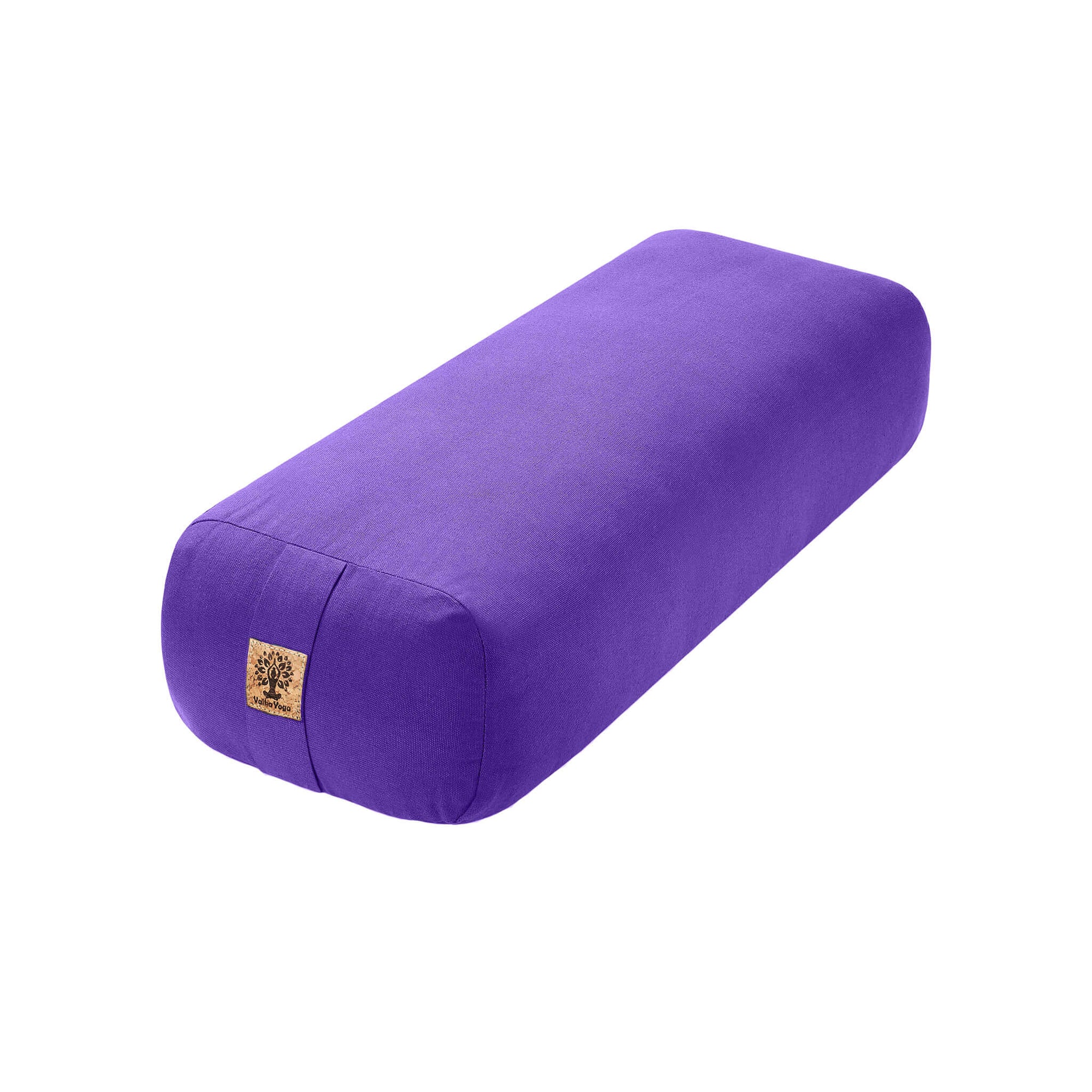 Rectangular yoga bolster in purple