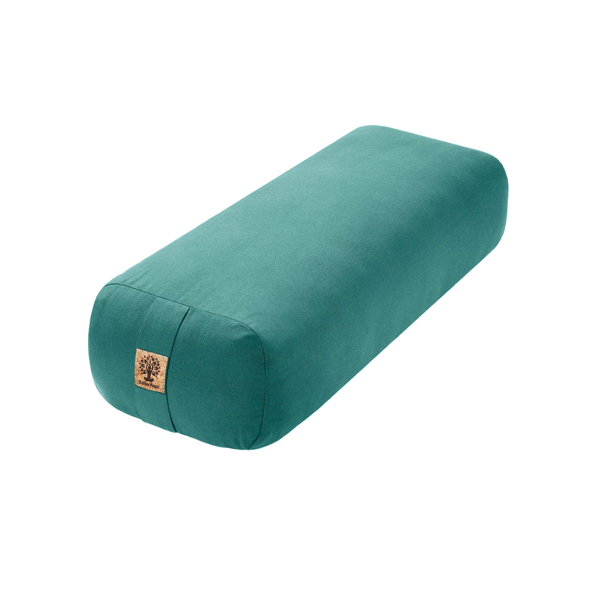 Rectangular yoga bolster in turquoise