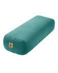 Rectangular yoga bolster in turquoise